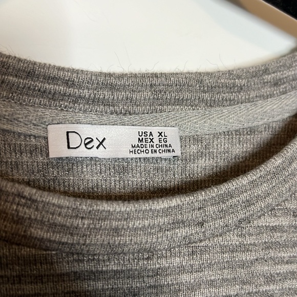 NWT DEX Puff Sleeve Ottoman Knit Dress - Medium Grey - Picture 6 of 6